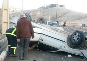 واژگونی دستگاه خودرو در بهاران یک مصدوم برجای گذاشت