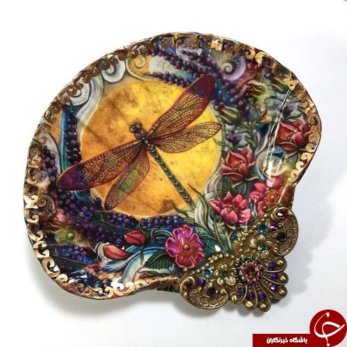 صدف هایی که دردستان این هنرمند به گنجینه ای تبدیل شدند+تصاویر