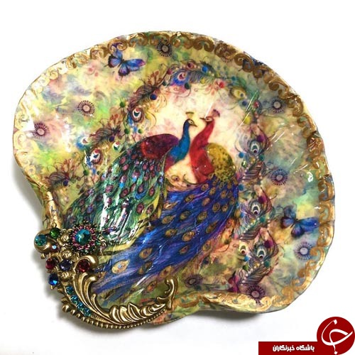 صدف هایی که دردستان این هنرمند به گنجینه ای تبدیل شدند+تصاویر