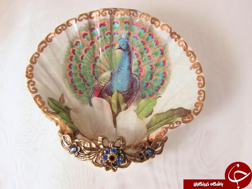 صدف هایی که دردستان این هنرمند به گنجینه ای تبدیل شدند+تصاویر
