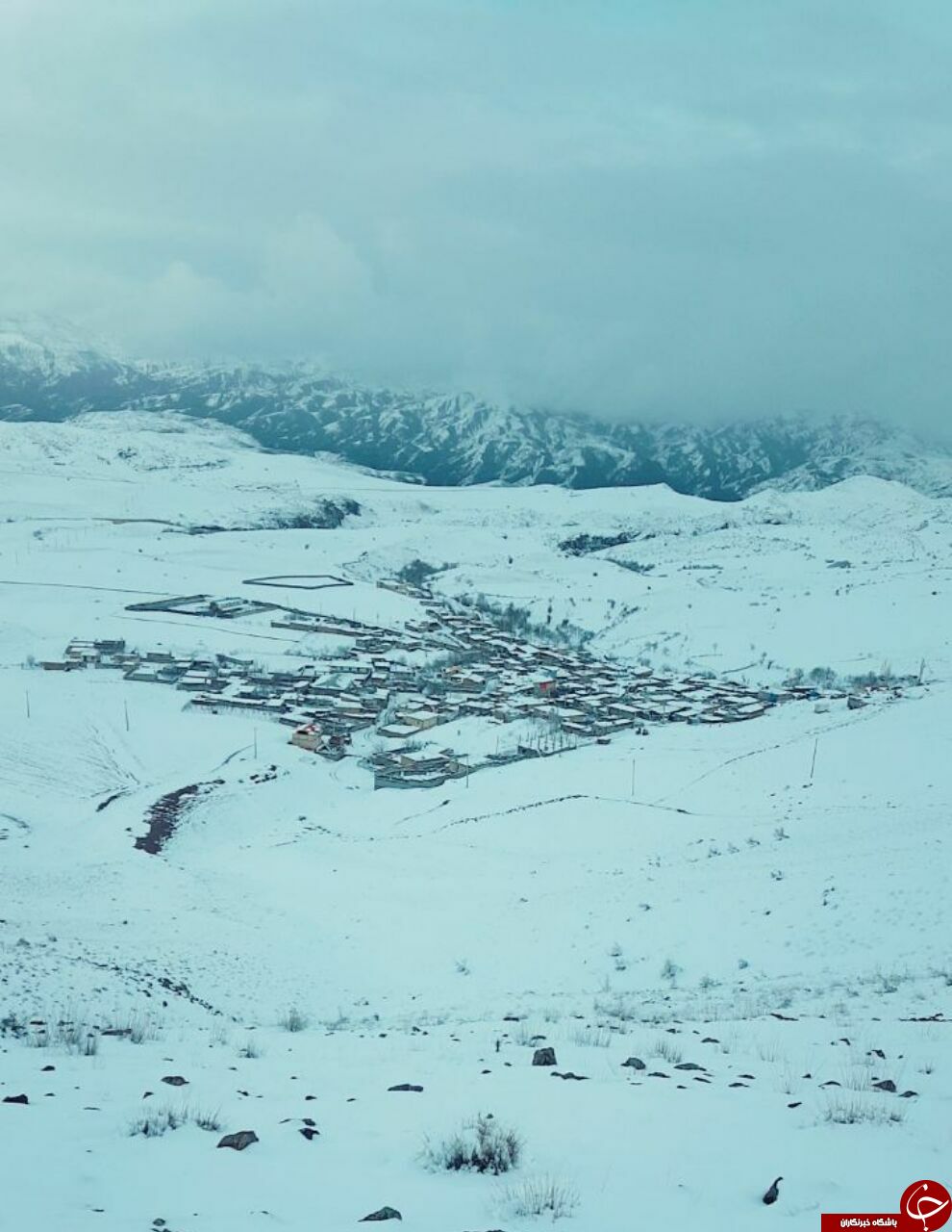 طبیعت زمستای در روستای مامن + تصاویر