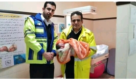 تولد نوزاد عجول نوبرانی در آمبولانس