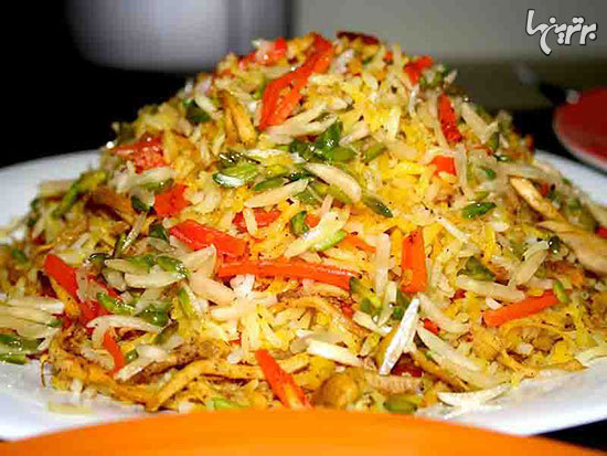 طرز تهیه انواع پلو&zwnj;های مخلوط بدون گوشت