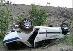حادثه رانندگی در ابتدای ورودی جاده مهاباد_ سردشت