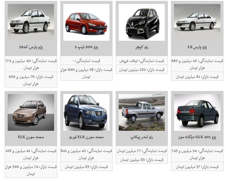 قیمت خودرو ثابت ماند+جدول