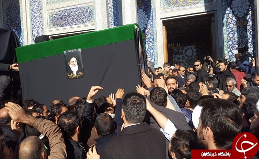 تشیع پیکر آیت الله هاشمی شاهرودی در حرم حضرت معصومه/ پیکر آیت الله هاشمی شاهرودی وارد مسجد امام حسن عسگری قم شد