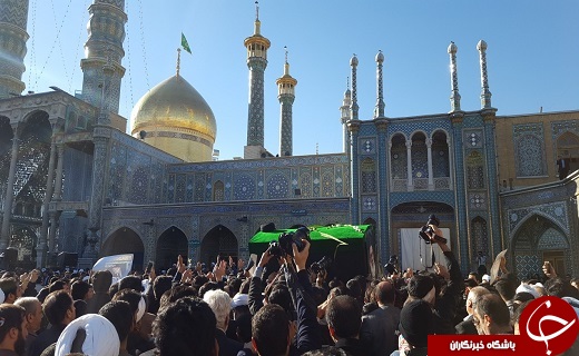 تشییع پیکر آیت الله هاشمی شاهرودی در حرم مطهر حضرت معصومه(س) + تصاویر