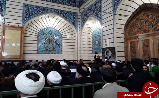 تشییع پیکر آیت الله هاشمی شاهرودی در حرم مطهر حضرت معصومه(س) + تصاویر