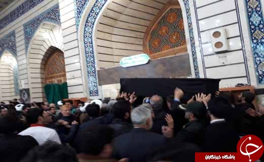تشییع پیکر آیت الله هاشمی شاهرودی در حرم مطهر حضرت معصومه(س) + تصاویر