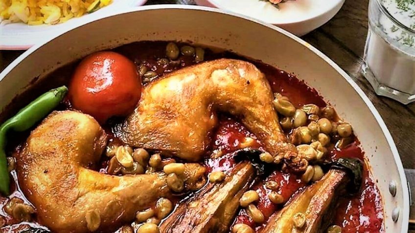غوره جوجه بادمجان + دستور تهیه