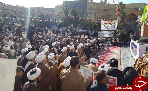 مراسم ۹ دی در مدرسه فیضیه قم برگزار شد
