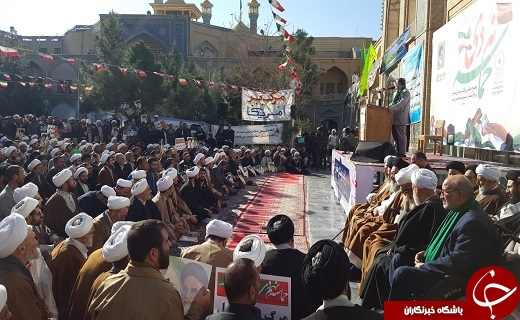 مراسم ۹ دی در مدرسه فیضیه قم برگزار شد