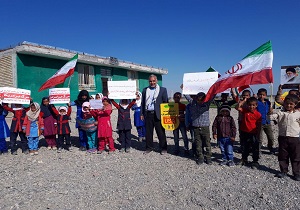 مراسم گرامیداشت حماسه 9 دی در روستای عشایری "فتح‌آباد" + فیلم