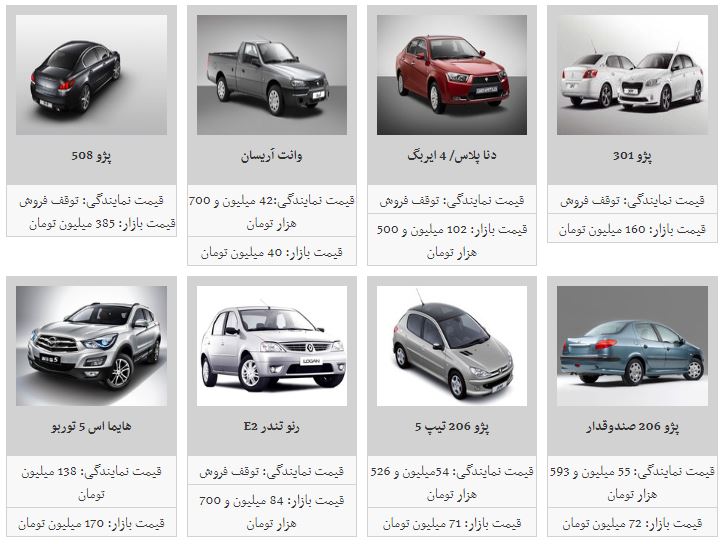 قیمت خودرو افزایش یافت+جدول