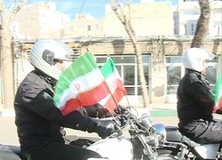 رژه موتورسواران در زنجان