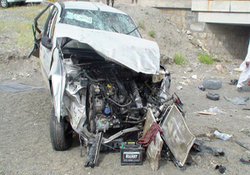 سانحه رانندگی در محور سراوان /۲نفر در دم جان باختند