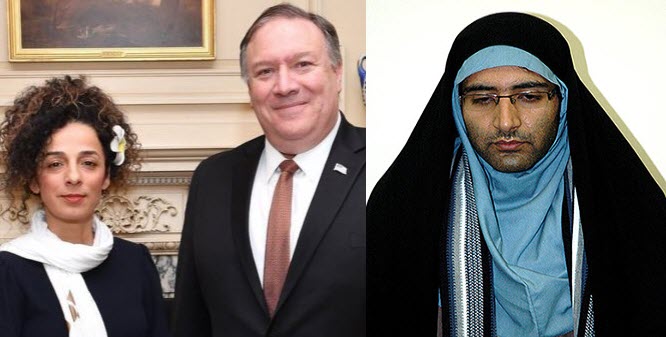 حمایت فتنه گر مقنعه پوش از مسیح علینژاد ! حمایت فتنه گر مقنعه پوش از مسیح علینژاد !