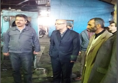 بازدید اعضای ستاد اقتصاد مقاومتی دادگستری قزوین از یک واحد تولیدی
