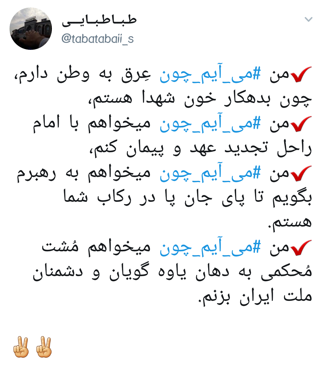 #می_آیم_چون |دلایل حضور کاربران در راهپیمایی ۲۲ بهمن +تصاویر