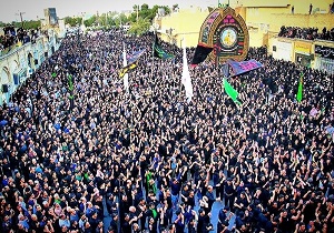 آیین نخل برداری شهادت حضرت فاطمه الزهرا (س) در تفت