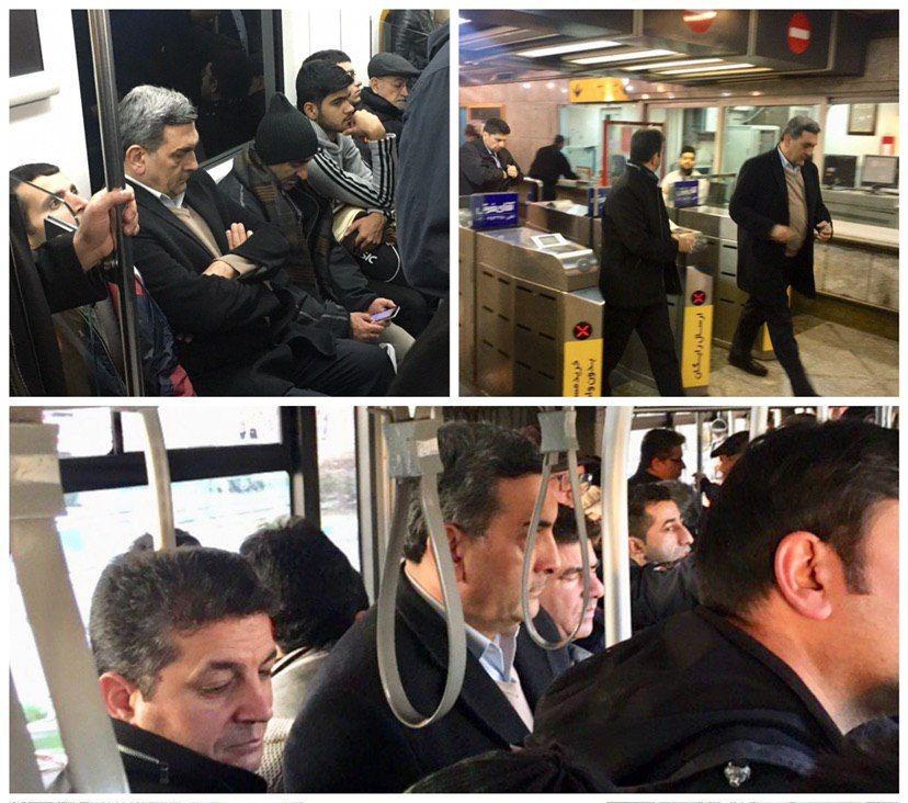 شهردار تهران با BRT و مترو رهسپار بهشت شد + عکس شهردار تهران با BRT و مترو رهسپار بهشت شد + عکس