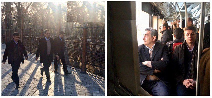 شهردار تهران با BRT و مترو رهسپار بهشت شد + عکس شهردار تهران با BRT و مترو رهسپار بهشت شد + عکس