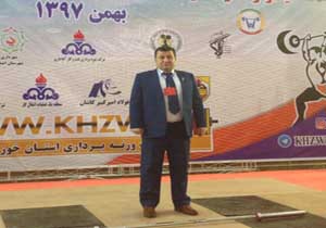 قضاوت داور مهابادی در مسابقات وزنه برداری کشور