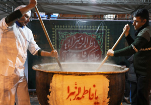 آیین سمنو پزان در بروجن برگزار شد