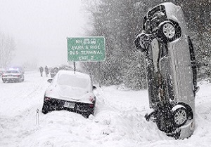 راه‌های فرار از حوادث فجیع رانندگی در جاده برف + فیلم