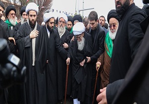 دسته عزاداری مراجع تقلید در سالروز شهادت حضرت زهرا (س)در قم