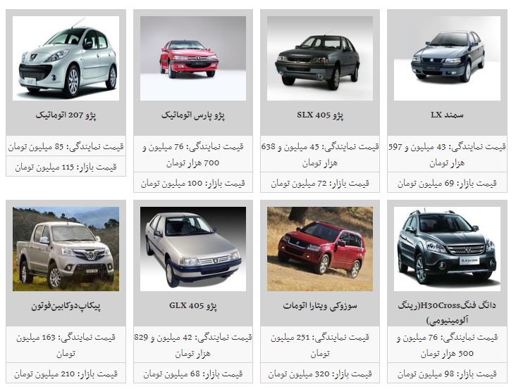 سیر صعودی  قیمت خودرو ادامه یافت + جدول