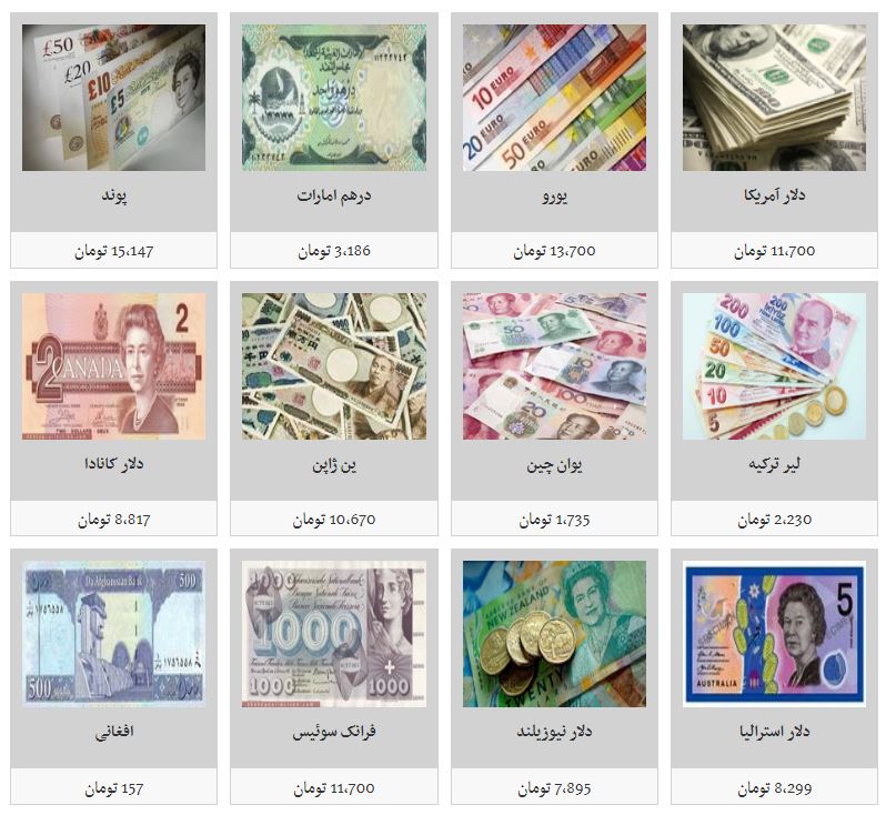 نرخ کدام ارزها کاهش یافت؟