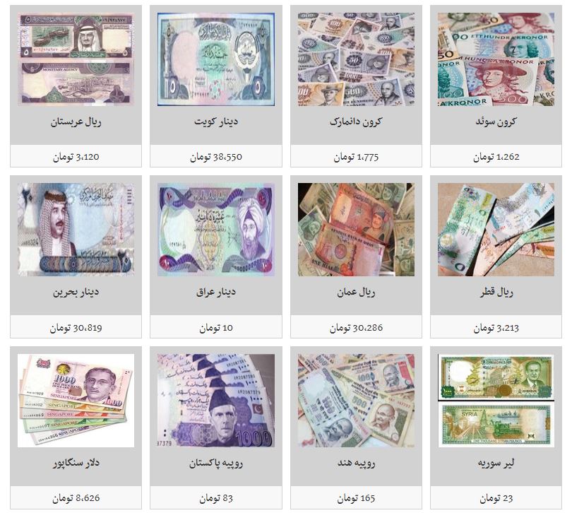 نرخ کدام ارزها کاهش یافت؟