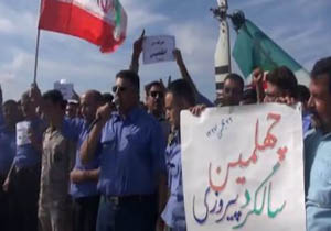 بانگ مرگ بر آمریکا در حاشیه دریای جنوب غرب اقیانوس هند و خلیج بنگال + فیلم