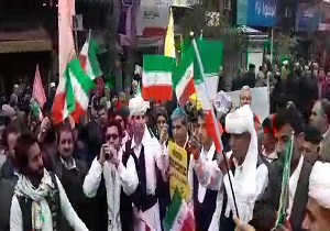 جشن و شادی مردم گرگان در راهپیمایی یوم‌الله 22 بهمن + فیلم