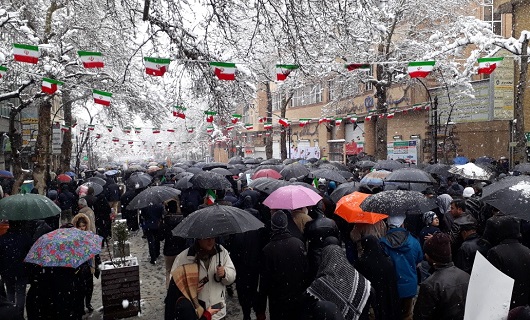 آغاز راهپیمایی ۲۲ بهمن در همدان +تصاویر