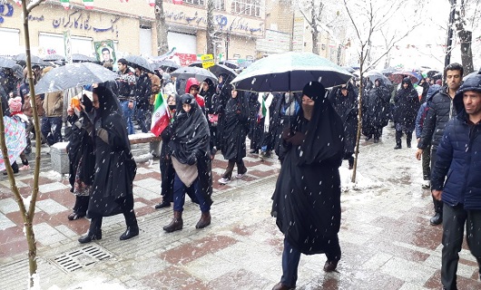 آغاز راهپیمایی ۲۲ بهمن در همدان +تصاویر