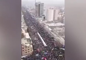 حضور وصف ناشدنی مردم مشهد در راهپیمایی ۲۲ بهمن ۹۷ + فیلم