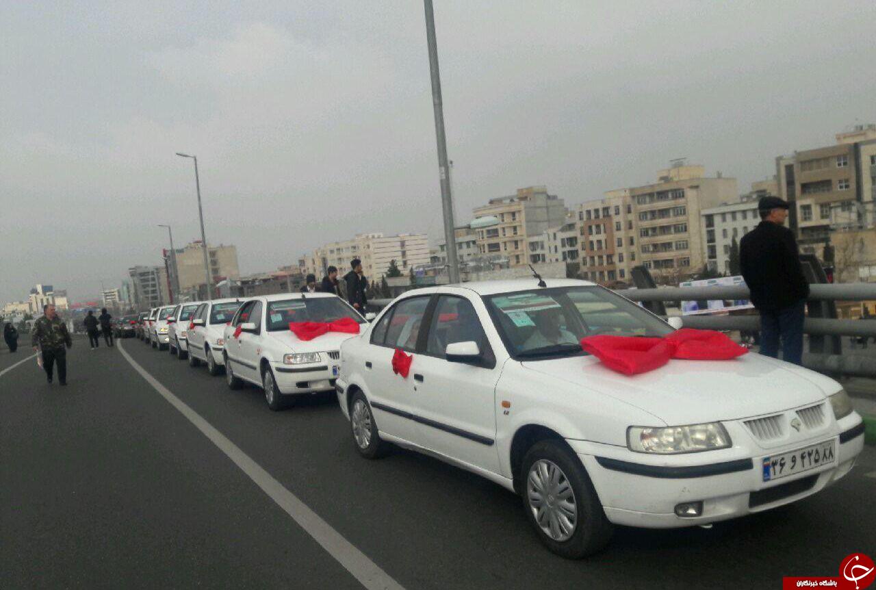 کاروان چهل عروس و داماد در چهل سالگی انقلاب اسلامی +تصویر
