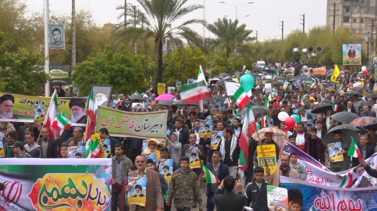عکس&zwnj; ها و حاشیه&zwnj;های راهپیمایی ۲۲ بهمن ۹۷ در استان بوشهر