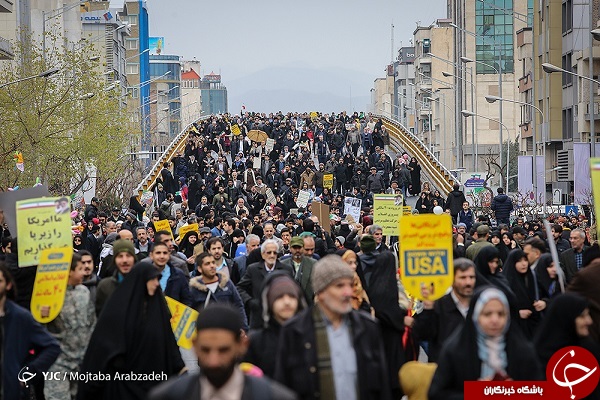 تصاویر هوایی از راهپیمایی ۲۲ بهمن ۱۳۹۷