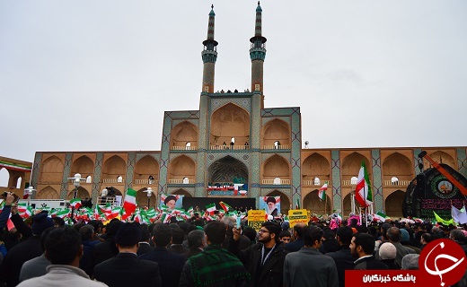 حماسه ای دیگر از وحدت و همبستگی مردم دارالعباده یزد در فجر۹۷ +تصاویر