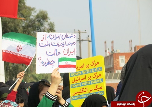 راهپیمایی مردم غیور و انقلابی در جای جای خوزستان+تصاویر