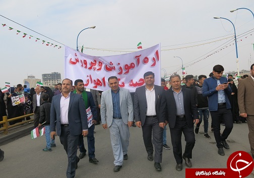راهپیمایی مردم غیور و انقلابی در جای جای خوزستان+تصاویر