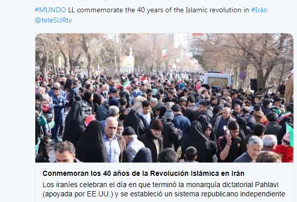 بازتاب راهپیمایی ۲۲ بهمن؛ شبکه تله&zwnj;سور: ایرانی&zwnj;ها سرنگونی دیکتاتور وابسته و استقلال ملتشان را جشن گرفتند