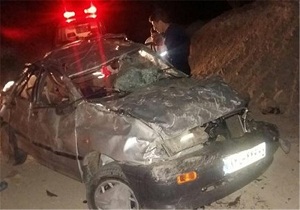 مصدومیت ۵ نفر بر اثر سقوط پراید در دره