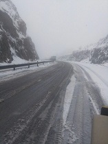 سطح جاده های انارک لغزنده است