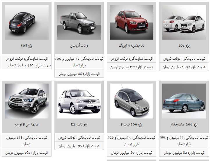 قیمت برخی از خودروهای داخلی افزایش یافت + جدول قیمت برخی از خودروهای داخلی افزایش یافت + جدول
