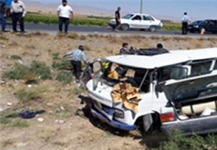 ۳ کشته و مجروح در تصادف مینی‌بوس با پراید در محور "علویجه