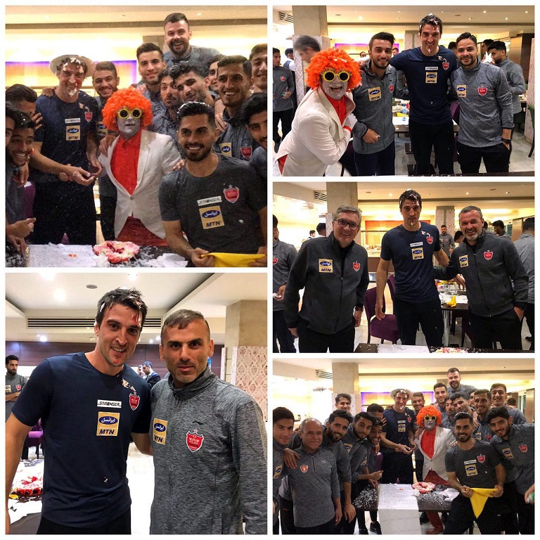 جشن تولد پرسپولیسی ها برای بازیکن جدید تیمشان